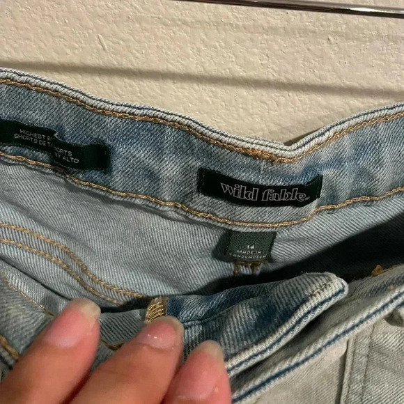Wild fable highest rise utility jean shorts size 14 - Picture 5 of 6